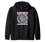 Dart Flight Magnetic Dartboard Accessories Darts Player Zip Hoodie