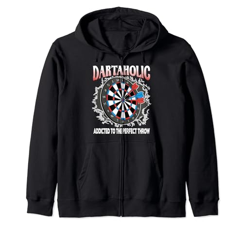 Dart Flight Magnetic Dartboard Accessories Darts Player Zip Hoodie