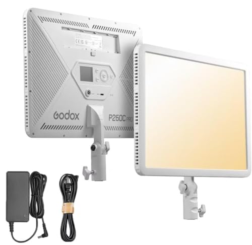 GODOX P260C Pro 45W LED Video Light Panel, Bi-Color 2800K-6500K,