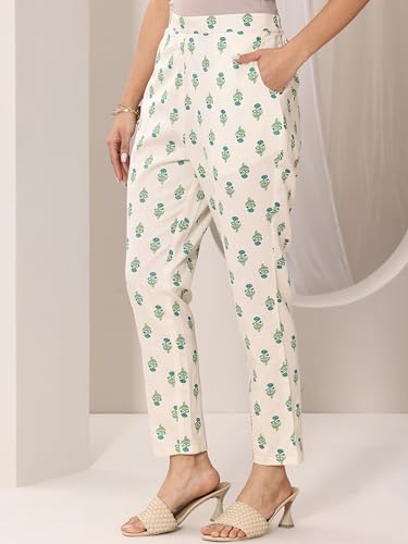 Image of Libas Printed Cotton Straight Kurta with Trouser
