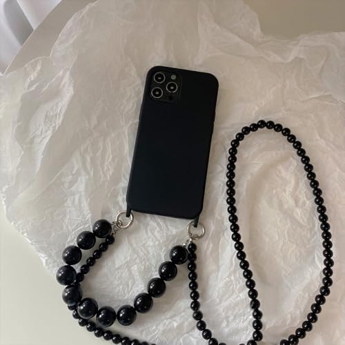 Coque chaîne perles rondes iPhone 13 Mini et XR pour mains libres en sécurité - 4