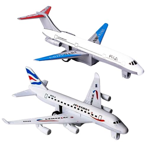 DXPETA 2 Pcs Model Planes Emirates A380 Airplane Toy Airport Toy A380 Model Plane Aeroplane For Boys & Girls Ages 3-12