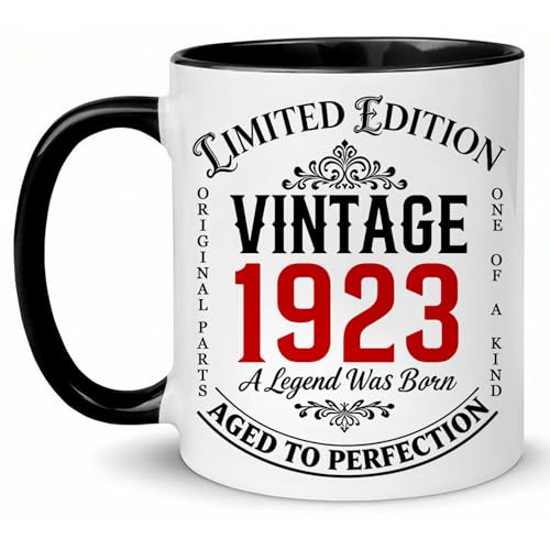 1923 103rd Birthday Gifts for Women Men, Vintage 1923 Coffee Mug, Turning 103 Year Old Gift for Mom, Dad, Uncle, Aunt, Born in 1923, 103rd birthday Gifts Ideas, Fathers Day Mothers Day Christmas 11oz
