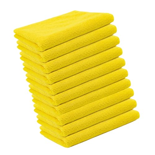 Illkjasfc Paños de limpieza de microfibra, 10 unidades, absorbentes, multiusos, para uso en el coche, 30 x 30 cm