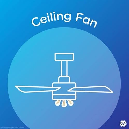 Miniatura 3 de GE Refresh Bombillas LED, 60 W Eqv, luz diurna, bombillas de ventilador de celda A15, transparente, base media (paquete de 2)