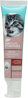 FRESH FRIENDS For Pets Dental Enzymatic Toothpaste for Cats |Puppy Toothpaste | Gum Toothpaste | Improves Gum Health | Eliminates Bad Breath, Removes Plaque & Tartar Buildup | 90g/bottle | Milk Flavor