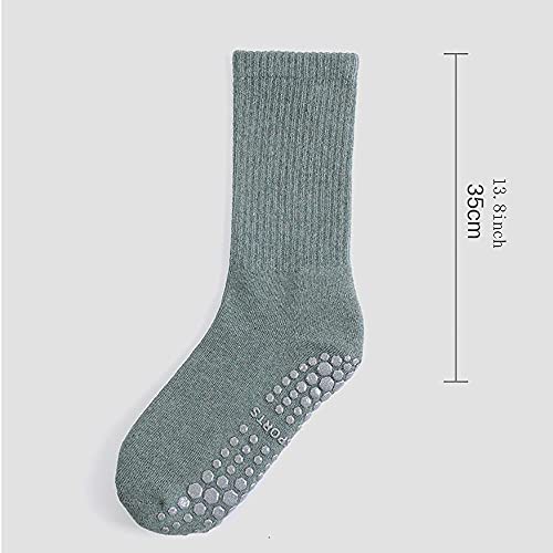 135 Yoga Socks For Women,Non Slip Skid Socks,Middle Slipper Tube Socks,Ideal For Pilates,Barre, Ballet,Dance1 Pair (Green) #TOP6