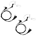Produktbild COODIO 2 x Motorola Funkgeräte Ohrhörer 2 Pin Überwachung Security Ohrhörer Headset [Transparenter Akustikschlauch] Kopfhörer Mikrofon Für Motorola CP040, Hytera, Midland PMR