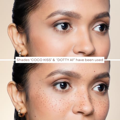 Image of Dotty AF Natural Faux Freckle Pen, Water Ink Formula, Dark Brown Shade, Precision Tip Beauty Mark Enhancer | 2ml