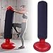Inflatable Flocking Boxing Column, 63in Punching Bag for Adults and Kids, Thicken Freestanding Sandbag with PVC Material for Fitness Training and Stress Relief, Includes Patch and