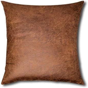 100% Bonded Leather Throw Pillow