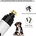 AXVWCTB Pet Silent Grooming Nail Grinder, Dog Nail Trimmer Set, Rechargeable USB Charging Pet Nail Grinder, Silent Nail Grinder for Dogs and Cats (with pet Nail Clippers)
