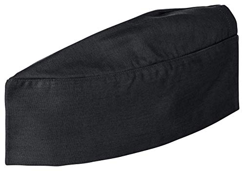 DESERMO Gastro - Gorro de cocina para mujer y hombre (cierre de velcro, 220 g/m2), color negro Cover