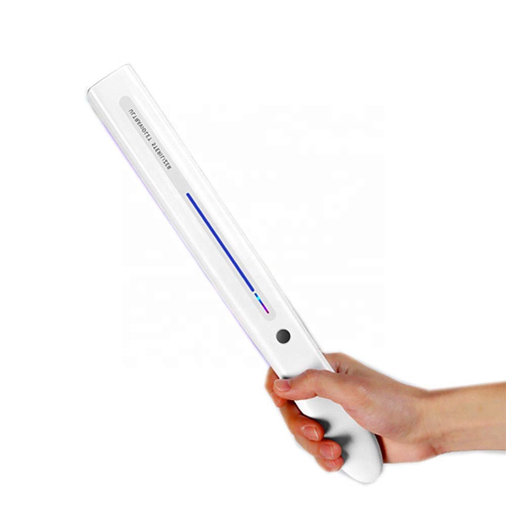 Doctor San - Sanierungstechnik UV-C Desinfektionslampe UVC-Desinfektionsstab UV-Lampe Reise UV-C Lampe 4W mit Akku inkl. USB-Ladekabel weiß