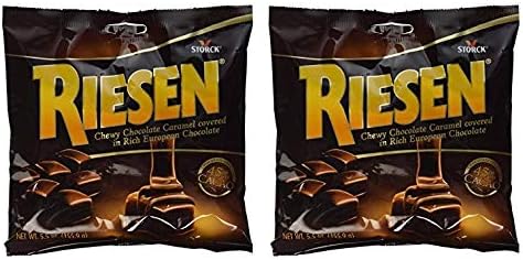 RiesenChocolate Carmels Candy, 5.5 oz (Pack of 2)