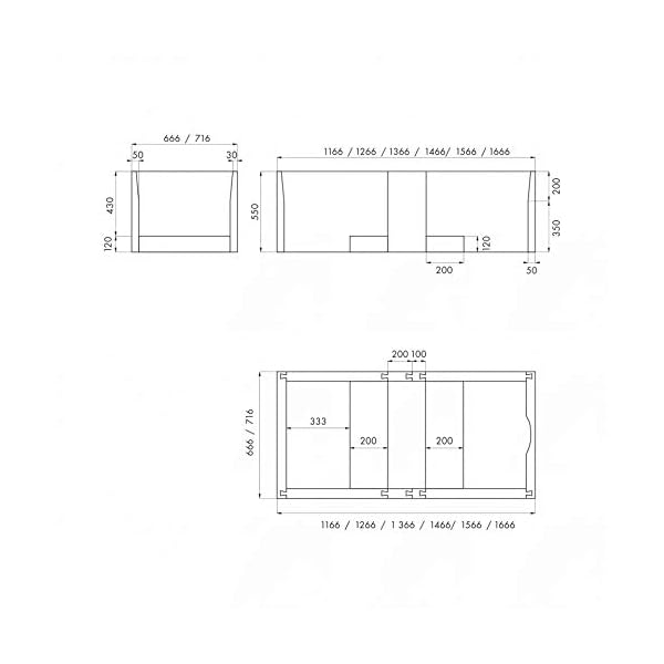 VBChome Badewanne 140x70 cm Acryl SET 3in1 Wannenträger Siphon Wanne Rechteck Weiß Design Classic Styroporträger Ablaufgarnitur in Chrom Viega Simplex für 1 Personen (140x70) – Bild 7