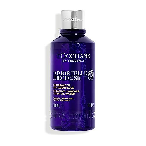 L'OCCITANE Immortelle Precious Essential Water 200ml | Vegan & 97% Readily Biodegradable | Natural Alternative to Retinol | Luxury & Clean Beauty Skin Toner for All Skin Types