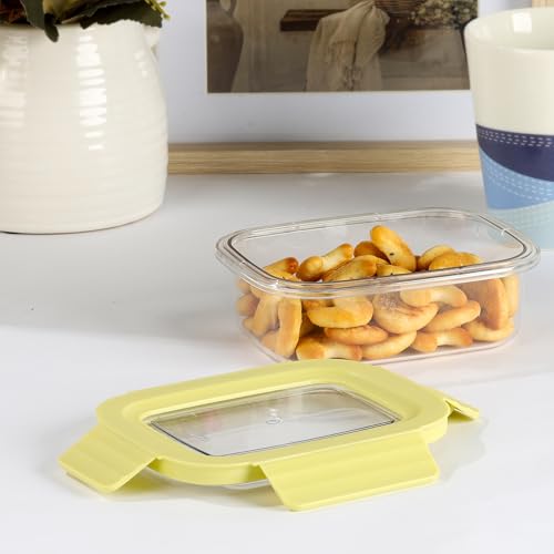 Image of CELLO Stylelock Pet Storage Container for Kitchen 620 ml Baby Green | Freezer & Fridge Safe Stackable Airtight Kitchen Storage Container Jar Box Set for Biscuits Bread Coffee Fruits Pasta Flour Spices