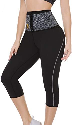 SEXYWG Women's Neoprene Sauna Slimming Pants-Gym Workout Hot Thermo Sweat Sauna Capris Leggings Shapers for Weight Loss