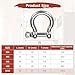 TIXIPEM Screw Pin Anchor Shackle [4PCS] - 304 Stainless Steel D Ring Shackle Use for Camping Chains & Wire Rope Outdoor - [9.6MM/3/8IN -640 KG] Forged Bow Shackle