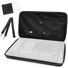 Musiin Custom Workstation Hard Case Compatible with MPC Live III, Solid and Compact with Shoulder Strap and Sturdy Handle, High Adhesion Divider for Power, and Extra Storage for Cables Accessories