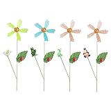 Happyyami 4stücke Windrädchen Aus Metall Outdoor-gartenschmuck Windrad- Für Balkon Und Park Drehbares Design Langlebig Für Szenendekoration