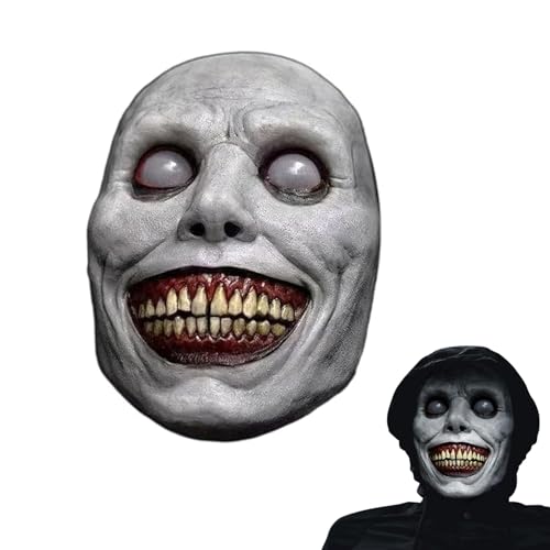Masque Halloween Démon Souriant Effrayant - En Caoutchouc Respirant Pour Cosplay, Fêtes Et Soirées Horreur - 9