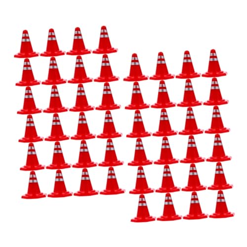 YOSADIER Giocattoli Coni Stradali in Miniatura 60 Pezzi Per Scenari Di Parcheggio Modellismo Segnali Stradali Piccoli in Plastica Per Ragazzo Ragazza e Decorazioni Feste