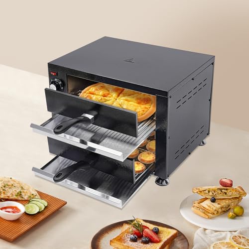 Air Fryer Toaster Smart Oven Countertop Convection Oven 32-572°F Temperature Controls Electric Pizza Oven Stainless Steel 2-Layers Pizza Cooker for Home Restaurant 2200W – Image 3
