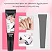 Curvlife Newly Upgraded Quick Drying 10g Semi Solid Nail Glue with 10ml Remover for Press On Nails Tips No Need for UV Lamp Long Lasting Fake Acrylic Nails Kit Glue Gel