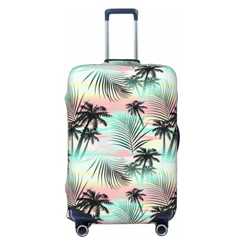Tropical Summer Palm For Travel Luggage Cover Suitcase Protector Fits 18-32 Inch Travel Luggage Protector Elastic Luggage Anti-Scratch Suitcase Cover