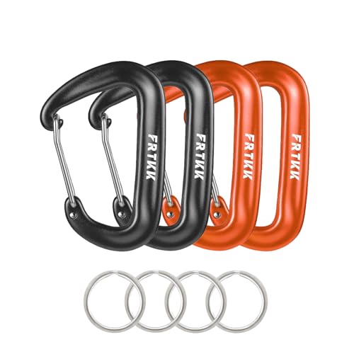 2PCS Carabiner Clips, 12kN (2697 lbs) Heavy Duty Caribeener Clip, 3