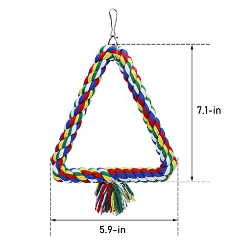 Wontee-Bird-Triangle-Rope-Swing-Colorful-Perch-Chewing-Toy-for-Parrots-Budgie-Parakeet-Cockatiel-Cockatoo-S
