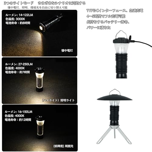 SEKIDAR ledランタン 充電式 2個入り CH086 の商品画像 4