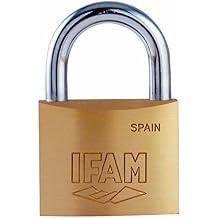 IFAM K Series K60 Padlock, Normal Arc, 60 mm, Brass, Keyed, Suitable for Indoor and Outdoor Lockers, Doors, Cabinets, Drawers, Suitcases or Backpacks