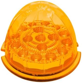 UNITED PACIFIC 39320B Truck Cab Light, 17 LED Dual Function Reflector, Amber LED/Amber Lens