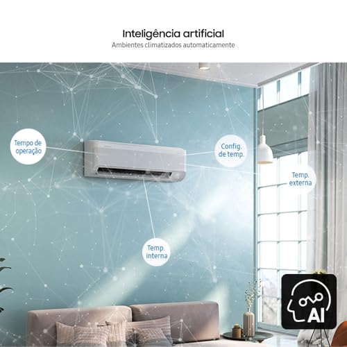 Samsung Ar-condicionado Split Inverter WindFree AI 24.000 BTUs Quente e Frio AR60F24C1AWNAZ Branco