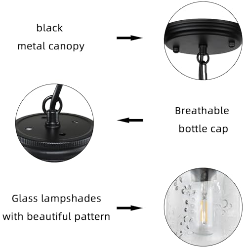 Glass-Mason-Jar-Light-Fixtures-Single-Pendant-Ceiling-Light-1-Light-Flush-Mount-Black-Country-Farmhouse-Lights-for-Kitchen-Dining-Room-Foyer-Stairway-Hallway-Entryway-Porch Glass Mason Jar Light Fixtures Single Pendant Ceiling Light 1 Light Flush Mount Black Country Farmhouse Lights for Kitchen Dining Room Foyer Stairway Hallway Entryway Porch