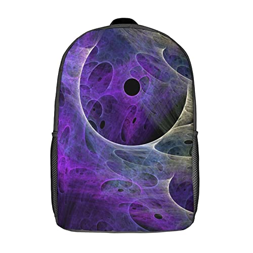 Sac à dos d'école pour enfants Fractal de 17 pouces imprimé en 3D style décontracté
