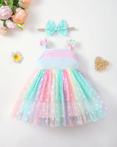 Toddler Baby Girl Dress Summer Sleeveless Cake Smash Tutu Dress Birthday Princess Party Photo Shoot Outfit 3M-4T2