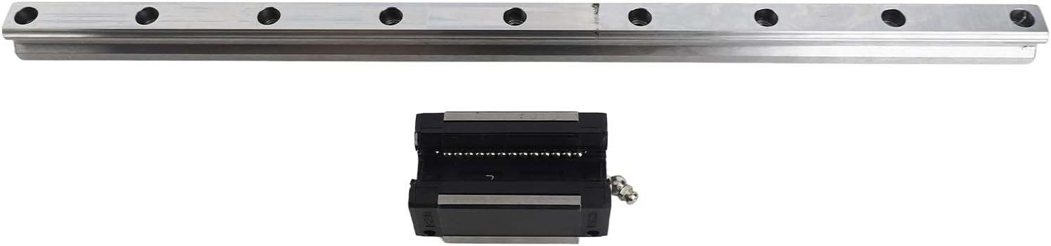 Linear Guide Rail with HGH25CA Bearing Slide Square Block, Precision Linear Motion System, High - Speed Accurate CNC Linear Guide for 3D Printers and Automation Equipment (500mm)