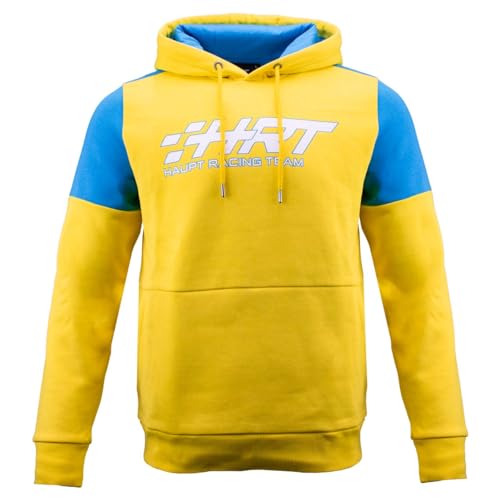 Sweat à capuche No.4 Bleu/jaune pour éviter le froid en coton