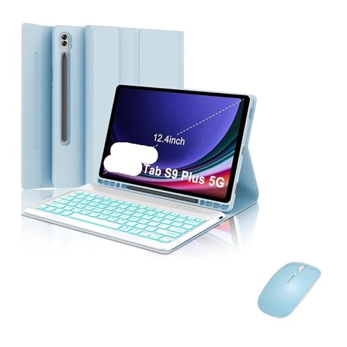 Étui protection clavier rétroéclairé détachable pour éviter les rayures sur Galaxy Tab S9 FE Plus