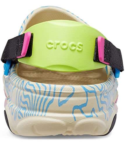 Crocs Tamancos unissex clássicos para todos os terrenos, nogueira, numérico, Osso/Multi, 44