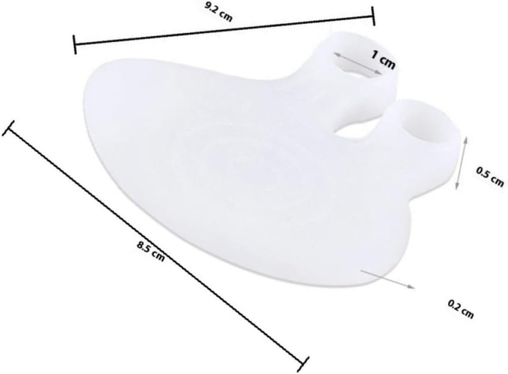 2 Pairs Forefoot Pad Double Hole Sebs Cushion for Men White