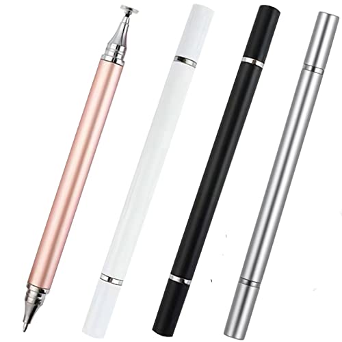 Lot De 4 Stylos Stylet, Tablette Universel Stylet Tactile Ecran Stylo Tablette Tactile 2 en 1 Crayon Tactile Stylet Compatible Les Tablettes à écran Tactile iPhone iPad Samsung Huawei Etc Cover