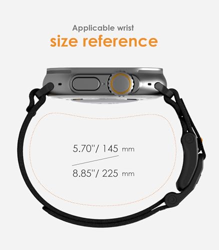 Image of Aulumu A11 Mag Buckle Slim Band Designed for Apple Watch Band | for Apple Watch Ultra2 /Apple Watch Ultra 49mm, Series 9 /8 /SE2 /7 /6 /SE /5 /4 /3 /2 /1 45mm /44mm /42mm | Stainless Steel Magnetic Clasp Band