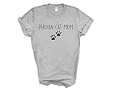 gato persa gris cachorro Excelente impresión Fellow Friends - Camiseta de gato persa, gato persa, mamá persa, gato persa amante regalo camisa mujer Gris gris S