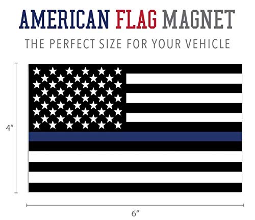 Imán Decorativo Bandera Americana Línea Azul 4x6 Pulgadas miniatura 2