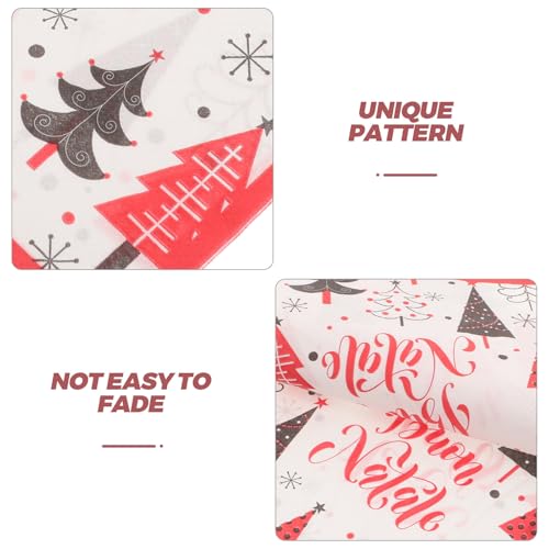 Servilletas de Papel Navidad con diseño de árbol y 100 unidades rojas 3
